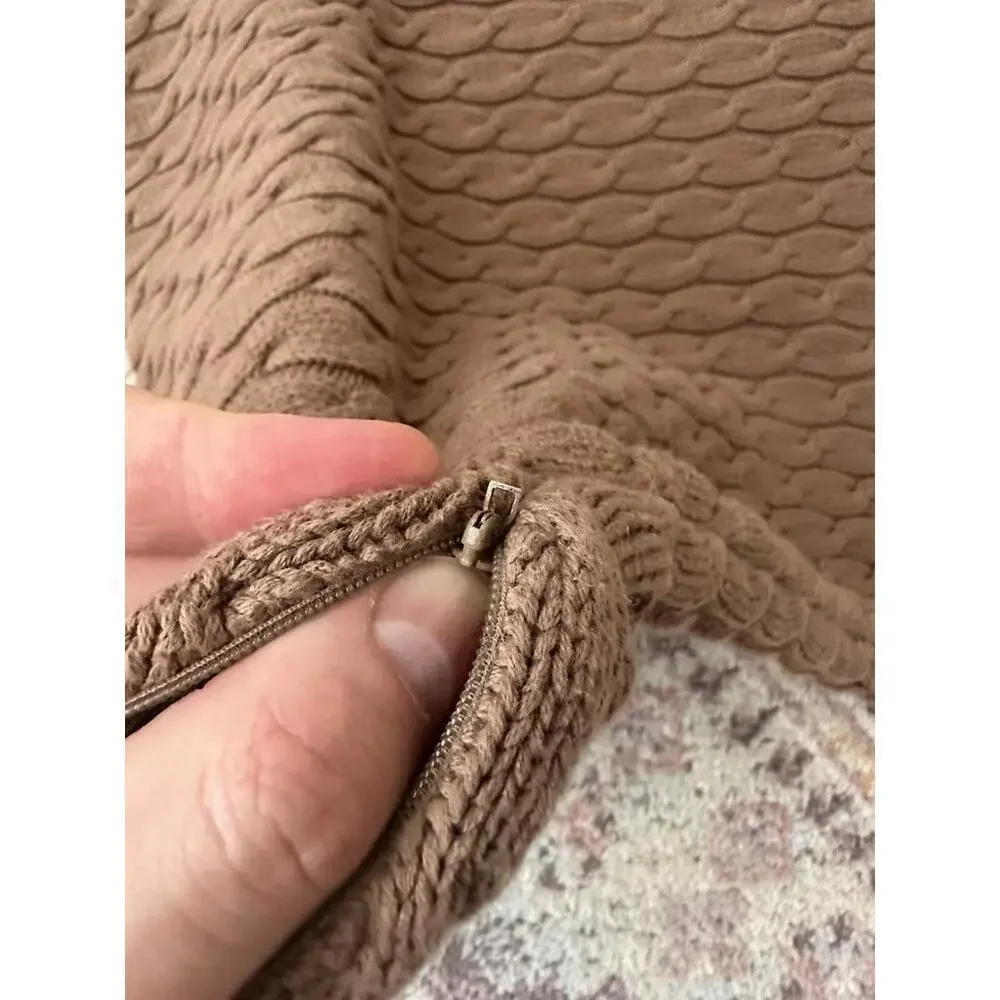 Restoration Hardware ￼ Cable Knit Pillow Case Cover 23